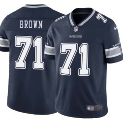 Cowboys #71 Everette Brown Vapor Limited Jersey -Navy