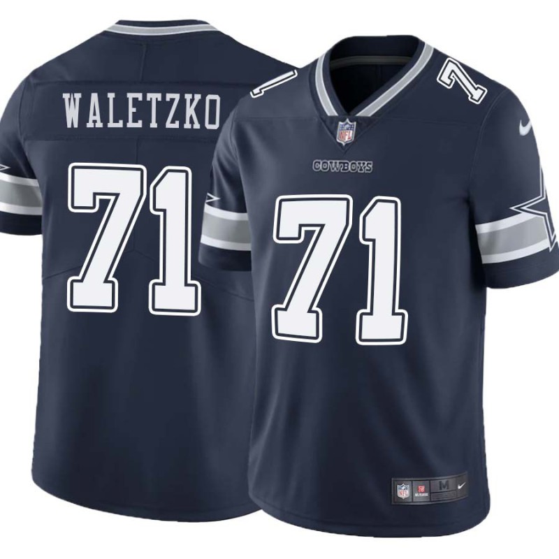 Cowboys #71 Matt Waletzko Vapor Limited Jersey -Navy