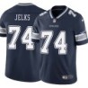 Cowboys #74 Jalen Jelks Vapor Limited Jersey -Navy