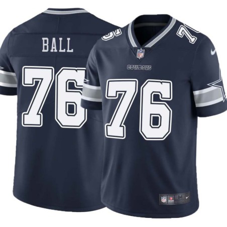 Cowboys #76 Josh Ball Vapor Limited Jersey -Navy