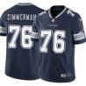 Cowboys #76 Jeff Zimmerman Vapor Limited Jersey -Navy