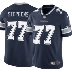 Cowboys #77 Larry Stephens Vapor Limited Jersey -Navy