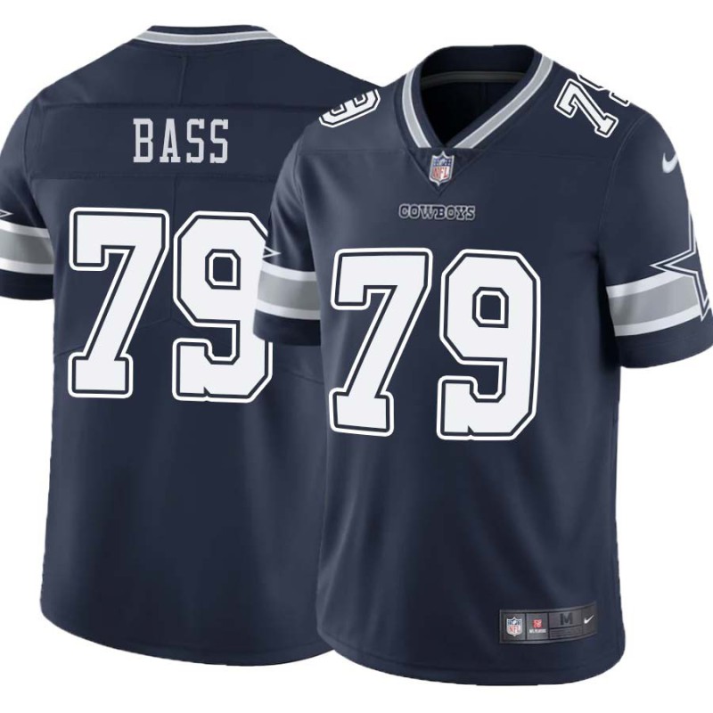 Cowboys #79 Ben Bass Vapor Limited Jersey -Navy