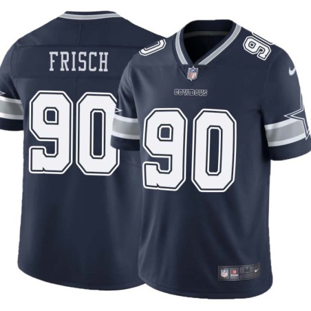 Cowboys #90 Byron Frisch Vapor Limited Jersey -Navy