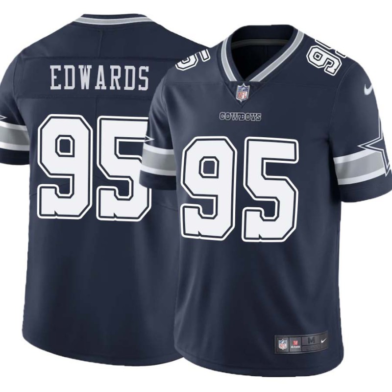 Cowboys #95 Lavar Edwards Vapor Limited Jersey -Navy