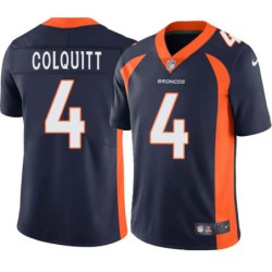 Britton Colquitt #4 Broncos Navy Jersey