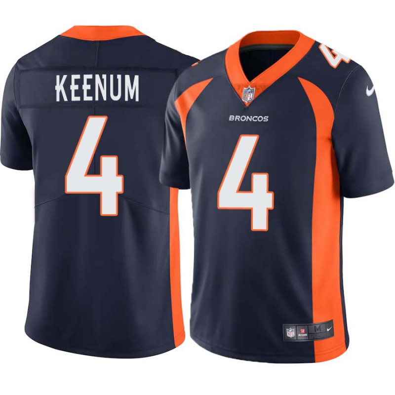 Case Keenum #4 Broncos Navy Jersey