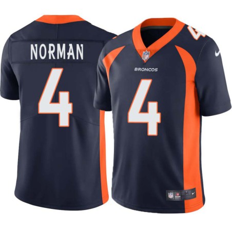 Chris Norman #4 Broncos Navy Jersey