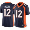 Shawn Moore #12 Broncos Navy Jersey