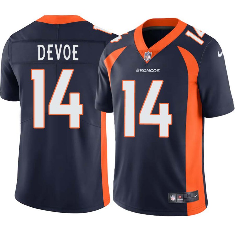 Todd Devoe #14 Broncos Navy Jersey