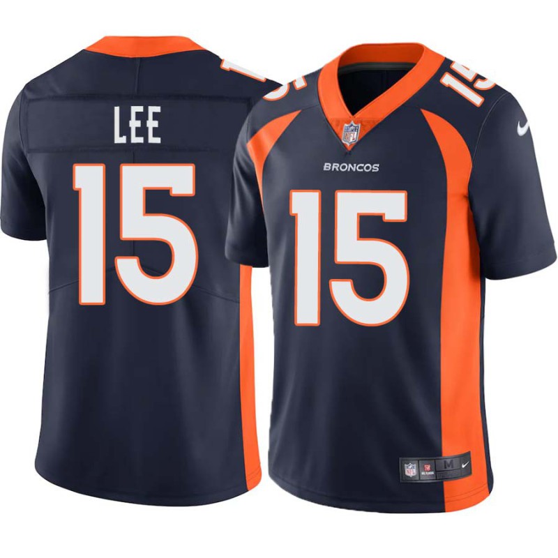 Jacky Lee #15 Broncos Navy Jersey