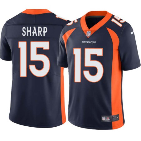 Hunter Sharp #15 Broncos Navy Jersey