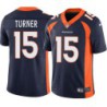 Jim Turner #15 Broncos Navy Jersey