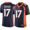 Mitch Berger #17 Broncos Navy Jersey