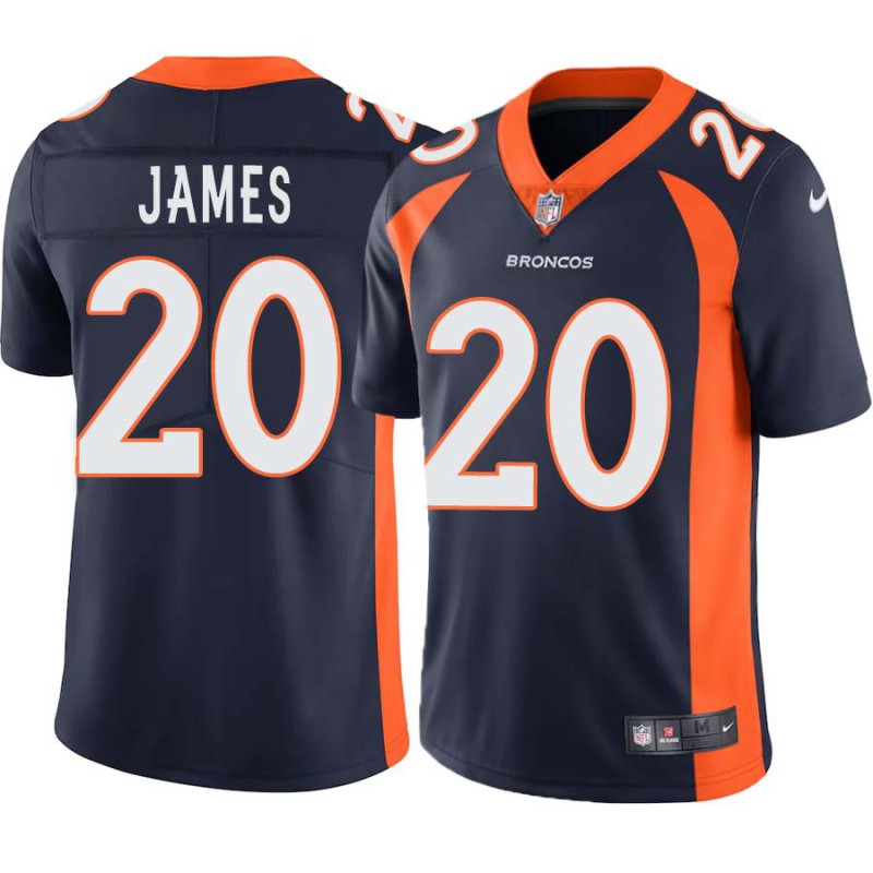 Tory James #20 Broncos Navy Jersey