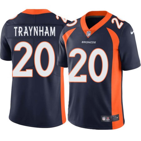 Jerry Traynham #20 Broncos Navy Jersey