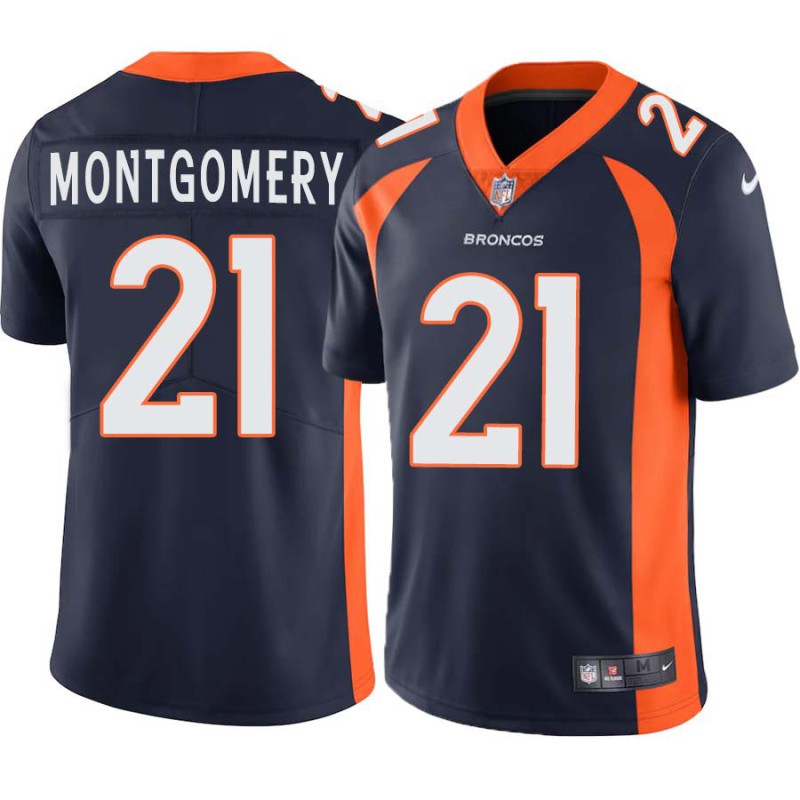 Randy Montgomery #21 Broncos Navy Jersey