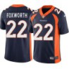 Domonique Foxworth #22 Broncos Navy Jersey