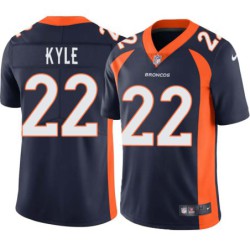 Aaron Kyle #22 Broncos Navy Jersey