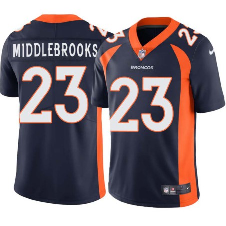 Willie Middlebrooks #23 Broncos Navy Jersey