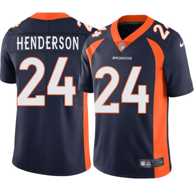 Wymon Henderson #24 Broncos Navy Jersey