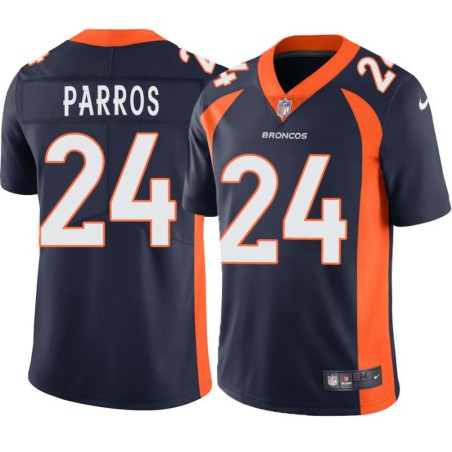 Rick Parros #24 Broncos Navy Jersey