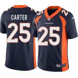 Tony Carter #25 Broncos Navy Jersey