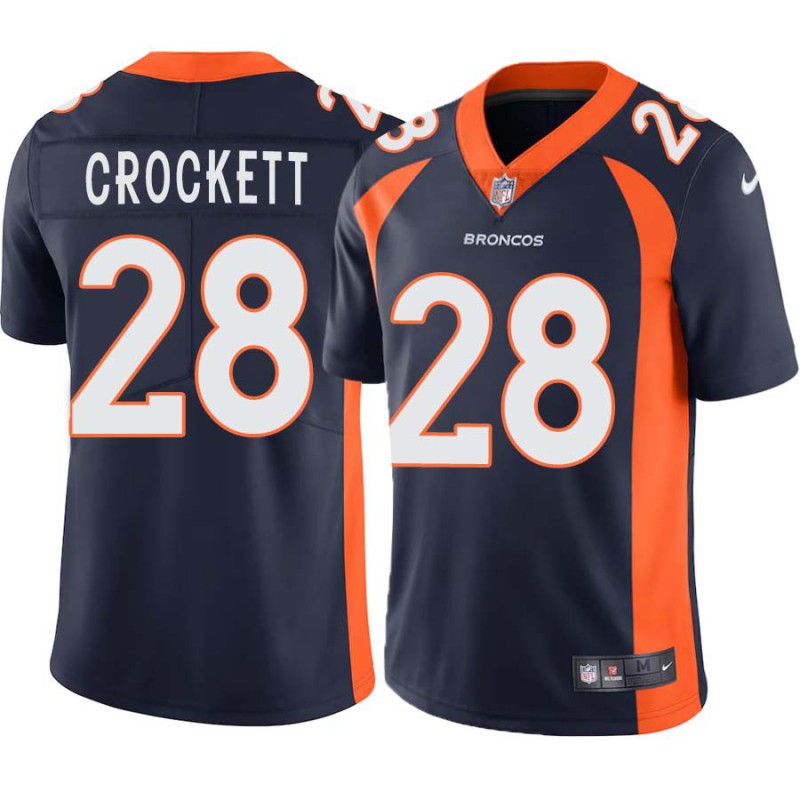 Damarea Crockett #28 Broncos Navy Jersey