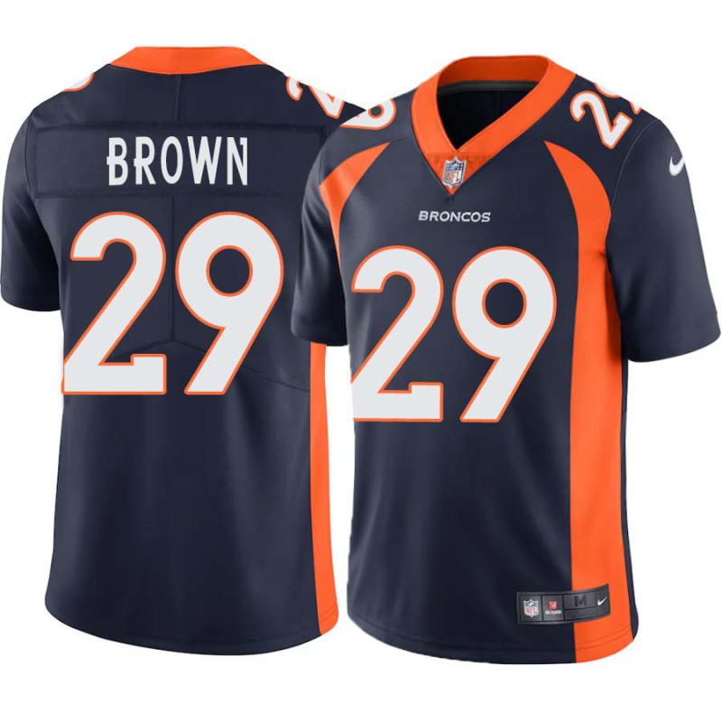 Andre Brown #29 Broncos Navy Jersey