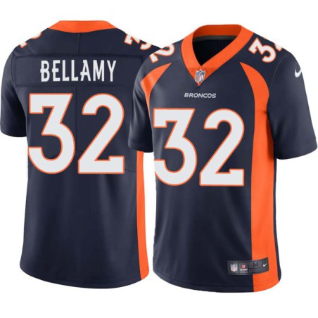 LeVante Bellamy #32 Broncos Navy Jersey