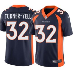 Delarrin Turner-Yell #32 Broncos Navy Jersey