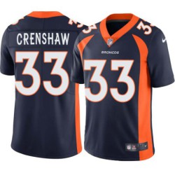 Willis Crenshaw #33 Broncos Navy Jersey