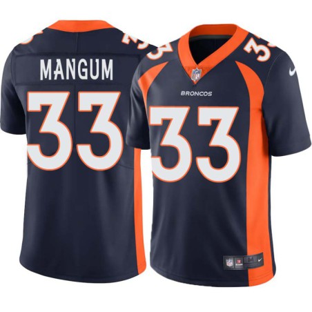 Pete Mangum #33 Broncos Navy Jersey