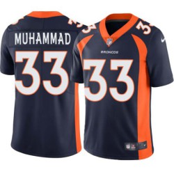 Khalfani Muhammad #33 Broncos Navy Jersey