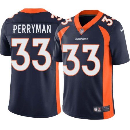 Bob Perryman #33 Broncos Navy Jersey