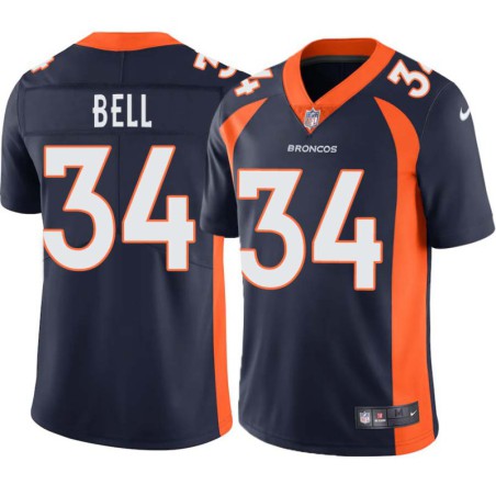 Josh Bell #34 Broncos Navy Jersey