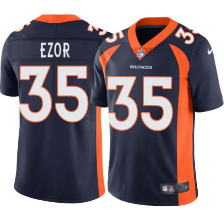 Blake Ezor #35 Broncos Navy Jersey