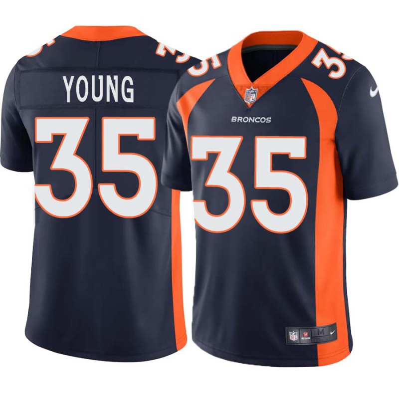 Selvin Young #35 Broncos Navy Jersey