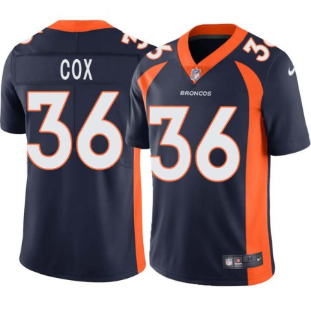 Jeremy Cox #36 Broncos Navy Jersey