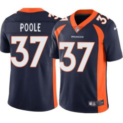 Tyrone Poole #37 Broncos Navy Jersey