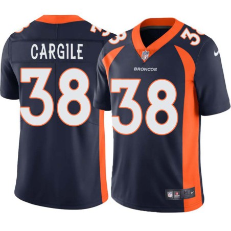 Steve Cargile #38 Broncos Navy Jersey