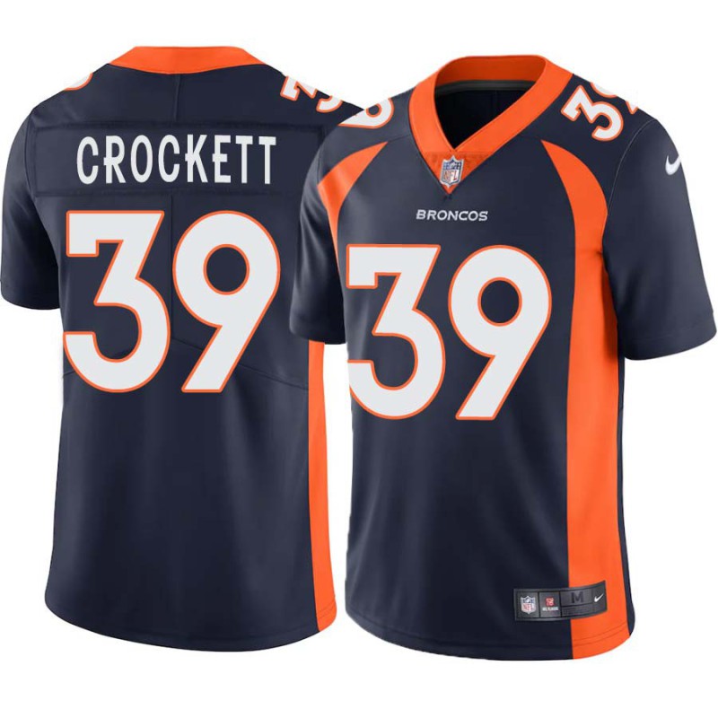 Ray Crockett #39 Broncos Navy Jersey