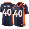 Jacob Hester #40 Broncos Navy Jersey