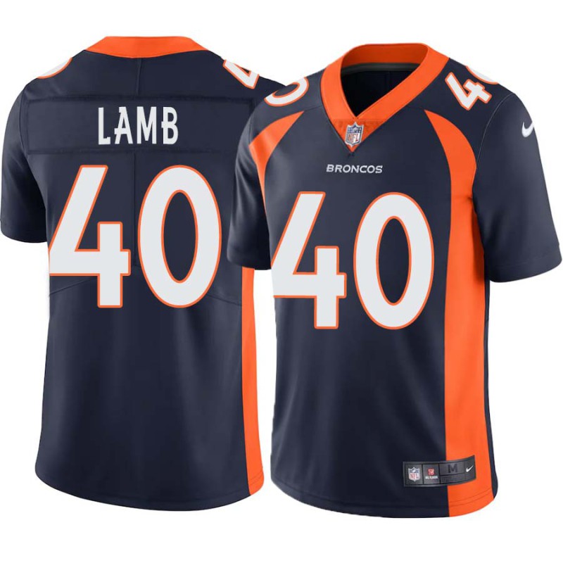 Ron Lamb #40 Broncos Navy Jersey