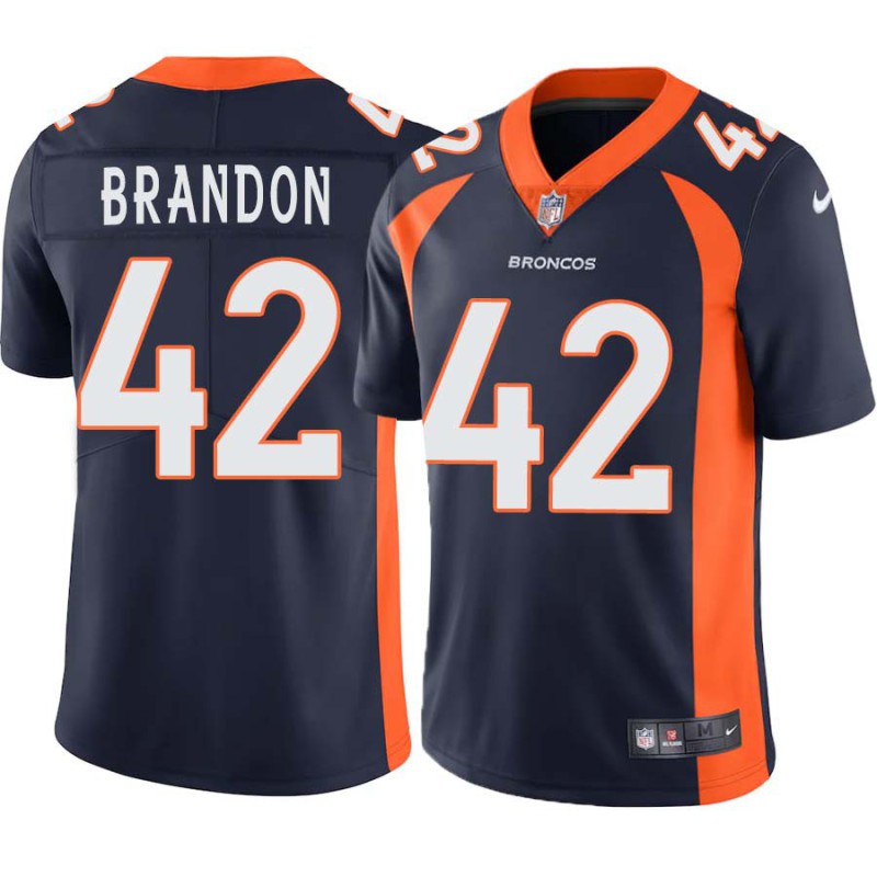 Sam Brandon #42 Broncos Navy Jersey