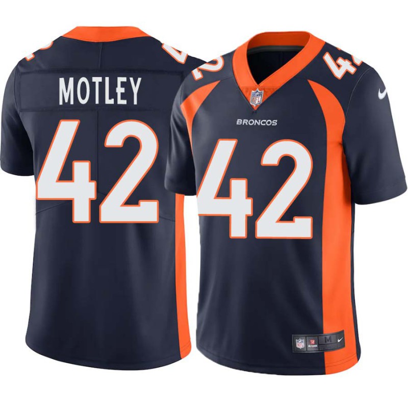 Parnell Motley #42 Broncos Navy Jersey