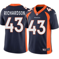 Bob Richardson #43 Broncos Navy Jersey