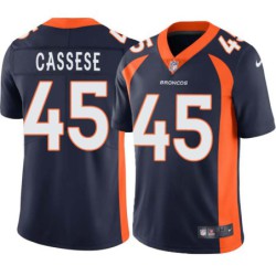 Tom Cassese #45 Broncos Navy Jersey