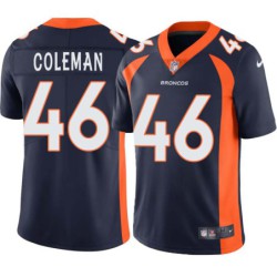 KaRon Coleman #46 Broncos Navy Jersey