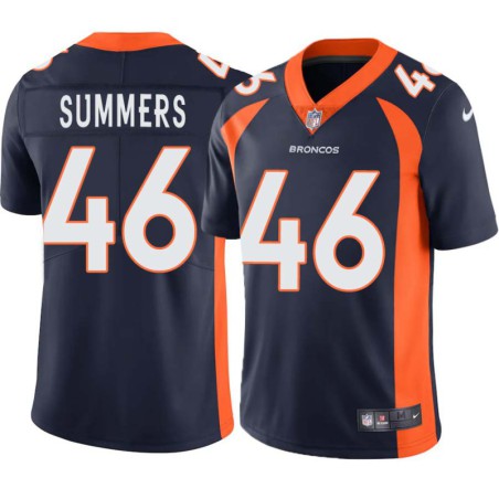 Jim Summers #46 Broncos Navy Jersey